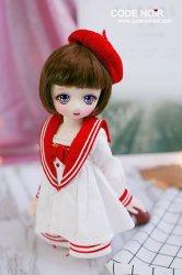 CYD000055 White x Red Sailor Dress YoSD Ver. CYD000055 White x Red Sailor Dress YoSD Ver.