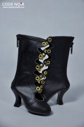 CLS000122 Black x Golden Chain Boots (High Heel) CLS000122 Black x Golden Chain Boots (High Heel)