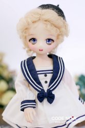 CYD000056 White x Navy Sailor Dress YoSD Ver. CYD000056 White x Navy Sailor Dress YoSD Ver.