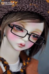 CAC000019 Black Rectangular Glasses for SD CAC000019 Black Rectangular Glasses for SD