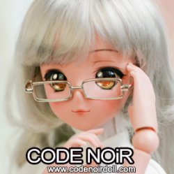 CAC000067 Silver Rectangular Glasses for SD CAC000067 Silver Rectangular Glasses for SD