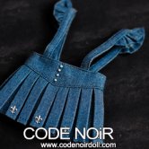 -COB000047 Denim Fleur-de-lis Jumper Skirt -COB000047 Denim Fleur-de-lis Jumper Skirt