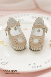 CMS000088 Khaki Kitty Heart CMS000088 Khaki Kitty Heart