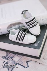 CBS000039 White Casual Shoes (Black Strap) CBS000039 White Casual Shoes (Black Strap)