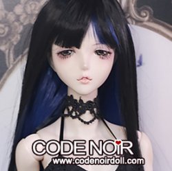 CYW000239 Black/Blue Two Tone Long Natural CYW000239 Black/Blue Two Tone Long Natural