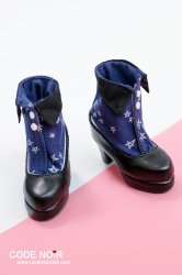 CMS000091 Starry Bue Collar x Black Heels CMS000091 Starry Bue Collar x Black Heels