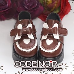 CMS000219 Brown Heart Platform Loafers CMS000219 Brown Heart Platform Loafers